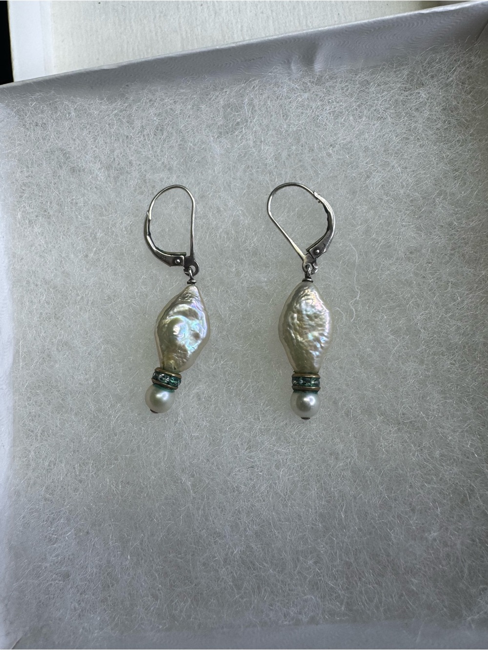 925 baroque Pearl Drop Earrings